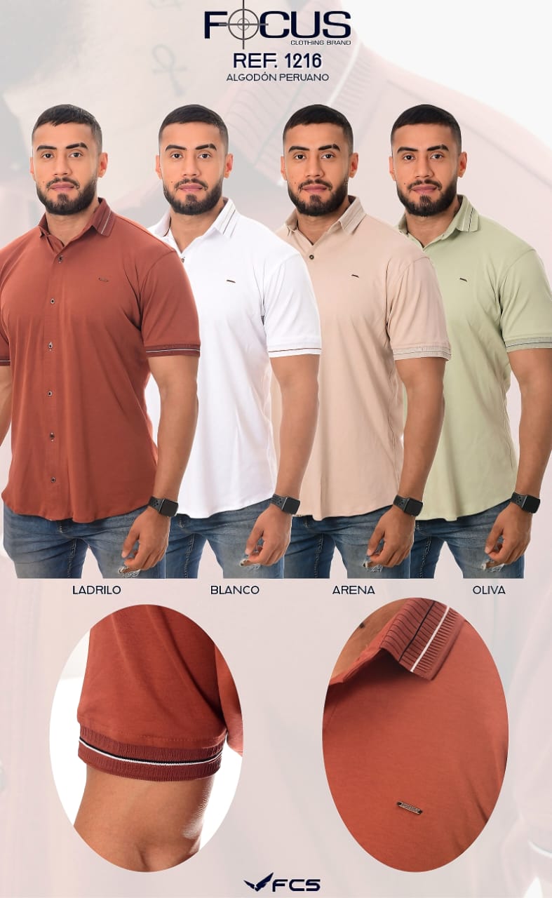 CAMISETA  TIPO POLO ALGODON