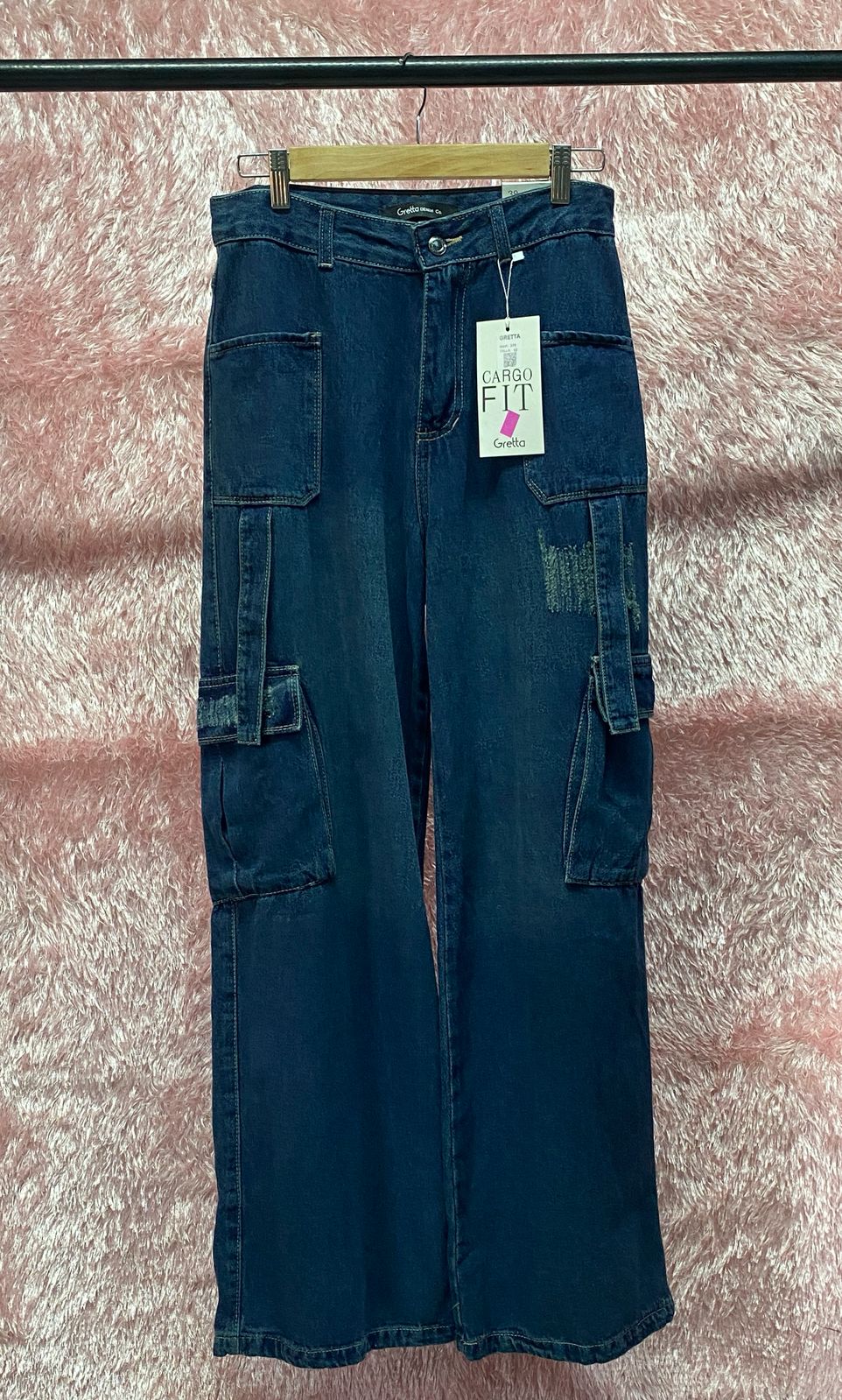 JEANS DE DAMA CARGO FIT TALLA 10