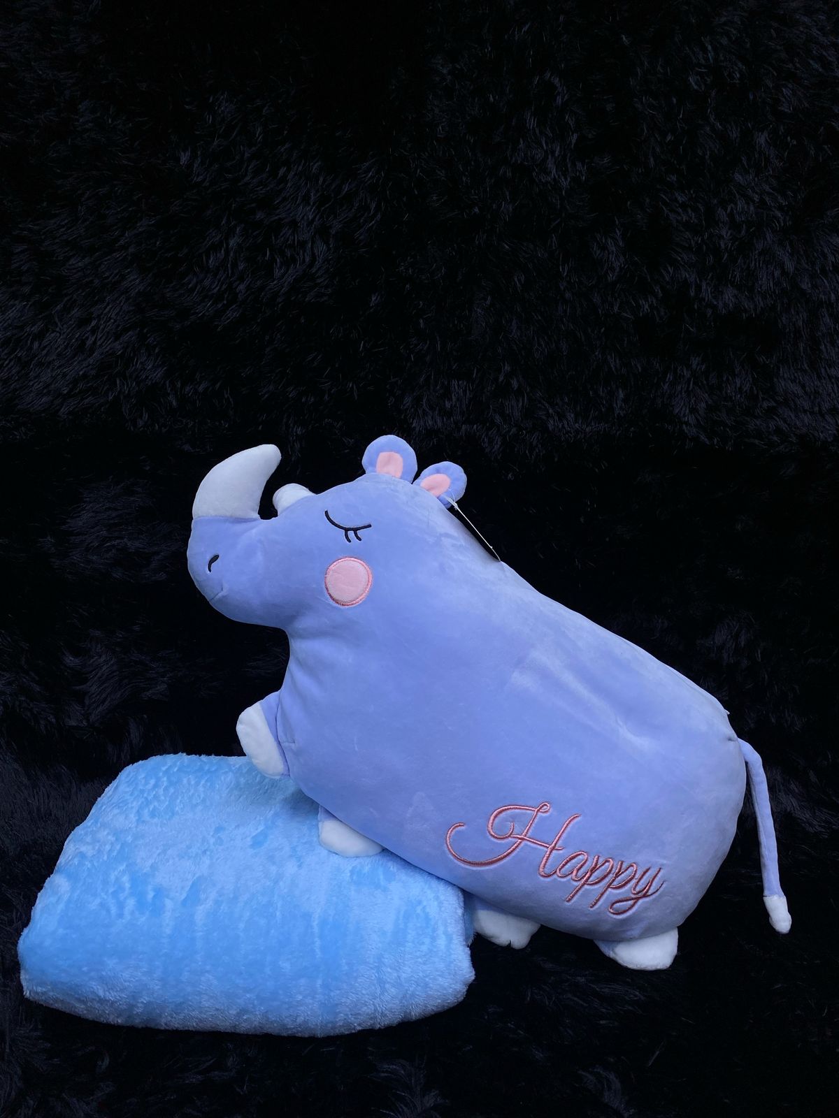 PELUCHE RINOCERONTE CON COBIJA